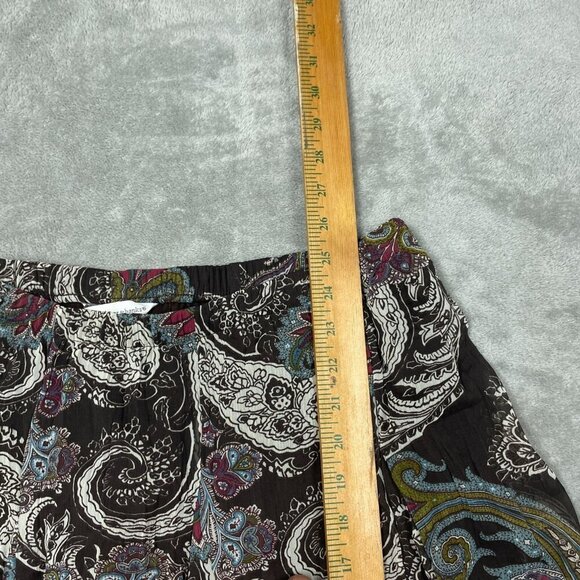 Christopher & Banks Paisley Pleated Skirt M Polyester Multicolor 0808 - Picture 7 of 10